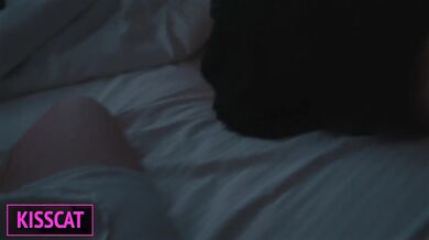 Naked stepmom shares bed with step son all night spoons him then fucks his face raw