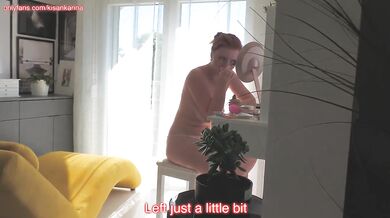 Russian beauty gets blasted with fountain of cum while POV throat fucked