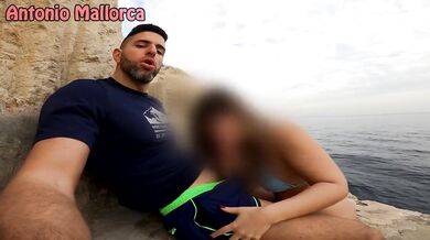 Fucked Hard in Public Big Ass Spanish Babe with Sea View