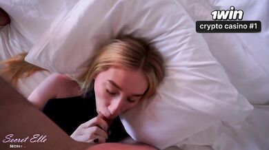 Step sis wakes gagging deep throat brother's throbbing cock raw exposed video