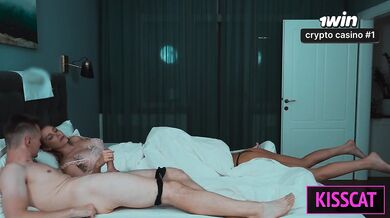 Step sister zlata shares bed for 3some and rough cowgirl ride with step bro