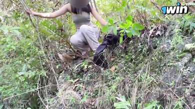 Petite Asian Teen Fucked In The Woods Blowjob HD