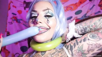 Clown town Feat Tigerlilly gets her big tits wrecked raw