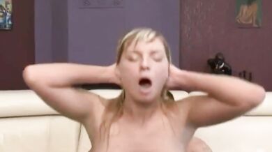 White blonde Agnes Sneff gets her big tits and face destroyed by a massive european cock