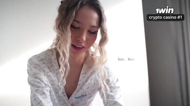 Blonde 18 year old babe spreads her legs for cum like a needy slut
