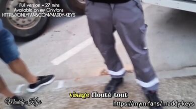 Maddy Kes destroyed by trucker's raw public fuck in front of his buddy