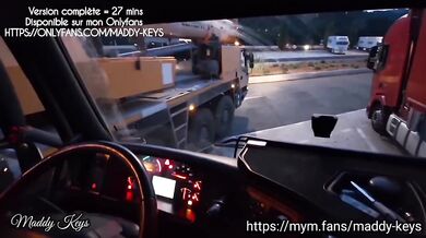 Maddy Kes destroyed by trucker's raw public fuck in front of his buddy