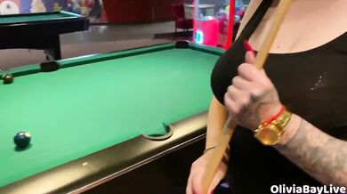He told me if I miss the shot I have to suck his dick in the public toilet