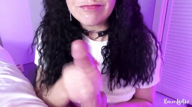 ASMR deepthroat ruined throat gagging on big daddy's cock