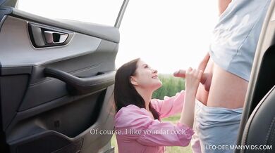 Amateur blowjob destroyed by big dick in public while no one sees