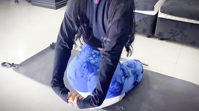 My trainer wrecked me doggystyle until my ass gushed