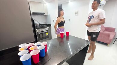 My stepsis taught a new game strip fuck hard nice cum dump