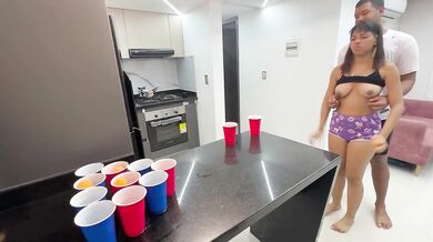My stepsis taught a new game strip fuck hard nice cum dump