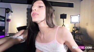 Call my neighbor for the best foursome with my latina friends deep throat cumshot