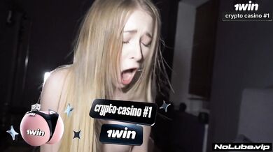 Balls deep dripping teen gets wrecked screaming creampie