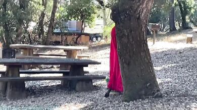 Little Red gets savaged by the Big Bad Wolf deepthroated until a facial cumshot