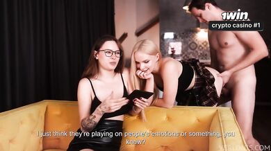Stepmom watches stepdaughter fuck 18 year old boyfriend then fingers herself