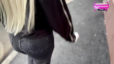 Blonde Russian slut stranger takes teen from course to doggy