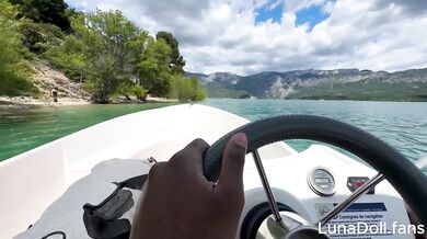 A Handsome Black Gent destroys my pussy on his boat while I deepthroat his BBC on the lake
