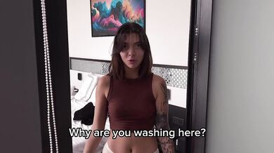 My stepsis begged for my big cock 30 minutes before her boyfriend walked in
