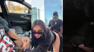 Public whore gets destroyed by BBC in risky outdoor compilation