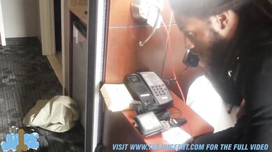 Ebony hotel maid gets ruined by her rough boss full part 1