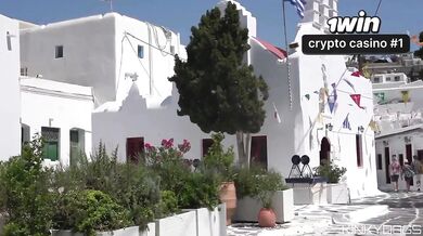 Mykonos wet sand kinky blowjob doggystyle routine