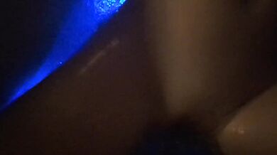 Fucking in the jacuzzi at the public party friends watched while she got a blowjob