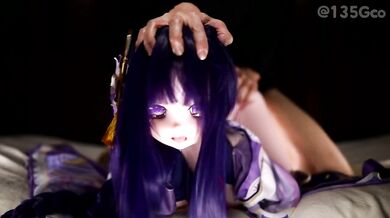 Raiden Shogun Bukkake 148cm sex doll cumshot solo guy