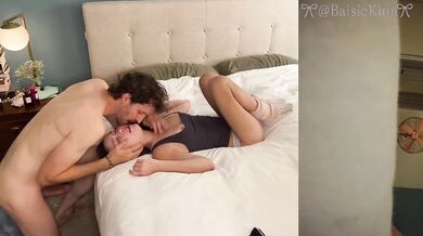 Tiny Baisie Takes Huge Cock Rough Deepthroat Split Screen POV