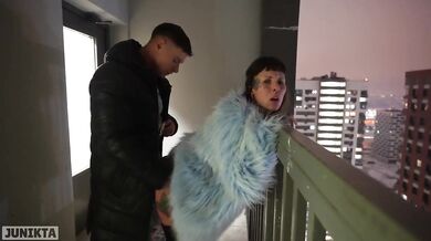 Stranger splits my mouth on crowded balcony elevator ride without a condom