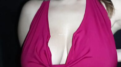 Wife used by two big cocks in parking lot her cuckold husband watches while she gushes