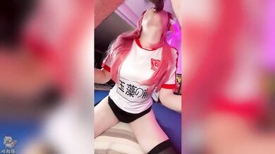Tamamo no Mae cosplay Leak Raw sucking cock feeding hairy dick