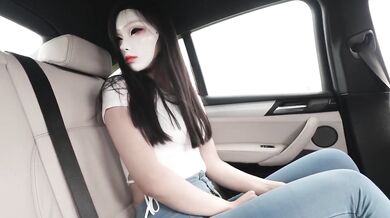 First date with asian girl ends in wild car sex