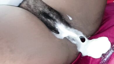 Listen to how wet her tiny pussy gets while she fucks herself raw