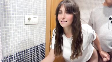 Hairy petite teen creampied raw by stepdad while friends wait