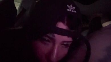 Sucking his head until cum gushes down my throat public BJ with goth cumslut