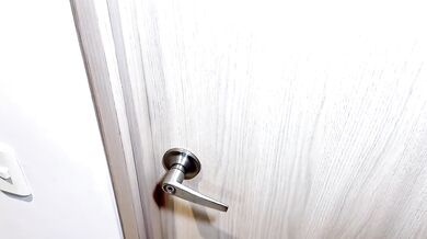I catch my neighbor Pau Rojas masturbating in my bathroom POV big tits blowjob latin fucked hard