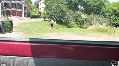 Italian teen squirts all over me after public sex fight on car