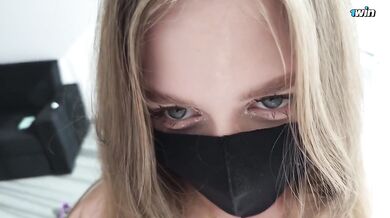 Sports bra sweat turned into creampie tear messy leggings blowjob