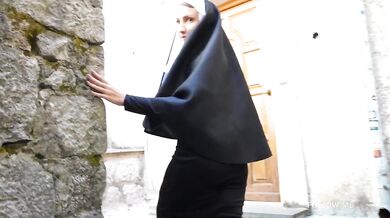 Nun in stockings gets her mouth destroyed by huge cock deepthroat raw bj