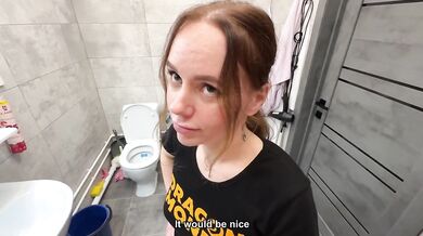 My stepsister deep throated my big dick while talking dirty