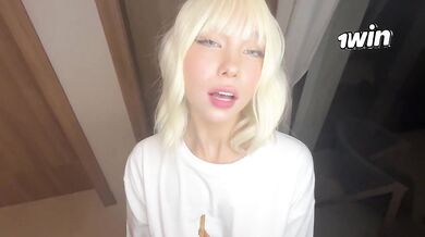 18 year old virgin Asian babe fucked hard raw POV blowjob