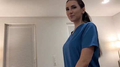 Massage turns into happy ending with hot milf nurse deepthroating cum in her mouth