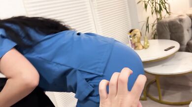 Massage turns into happy ending with hot milf nurse deepthroating cum in her mouth