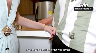 Blonde pays delivery guy with her pussy hardcore raw big dick deep throat