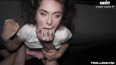 18 Yo Teen Babe Barely Fits Rough Hardcore Ride Choked Facial