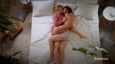 Slow romantic foreplay eye contact kisses and creampie