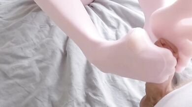Pink pantyhose stuffed pussy wrecked deep missionary and doggystyle