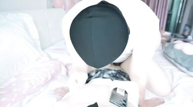Asian coworker gets creampied in the office white cunt